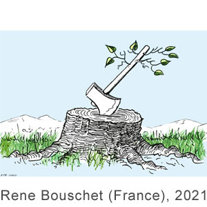 Rene Bouschet(France), SOS climate, Humoralia, 2021
